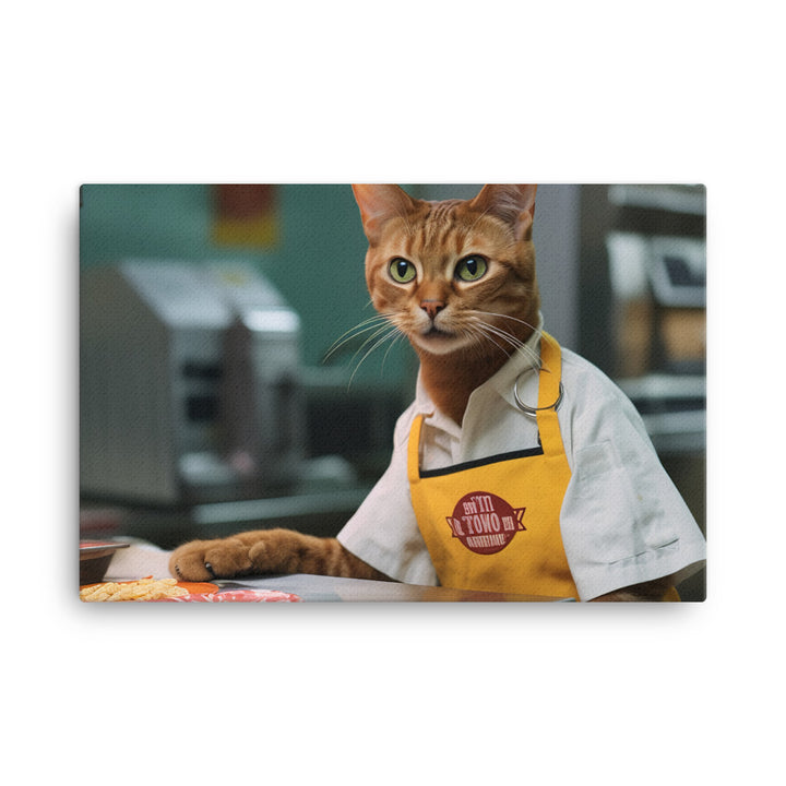 Abyssinian Fast Food Crew Canvas - PosterfyAI.com