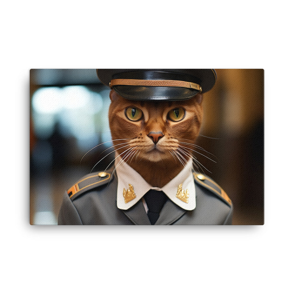 Abyssinian Security Officer Canvas - PosterfyAI.com