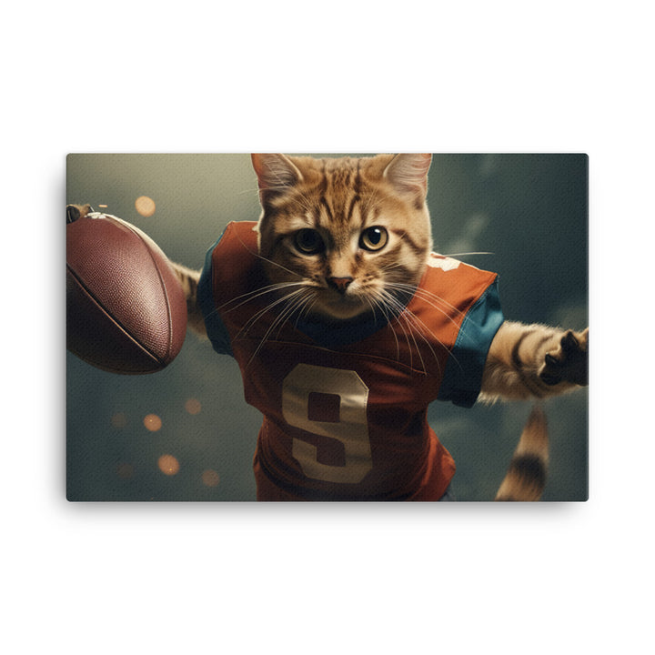 Abyssinian Football Player Canvas - PosterfyAI.com