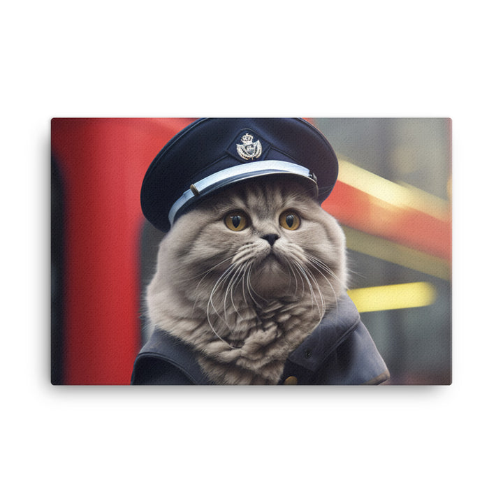 Scottish Fold Transit Operator Canvas - PosterfyAI.com