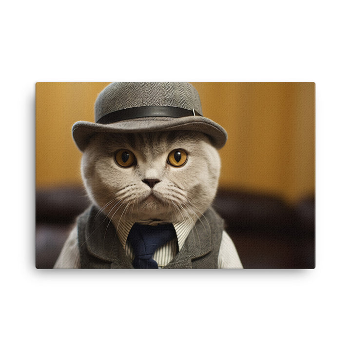 Scottish Fold Sales Consultant Canvas - PosterfyAI.com