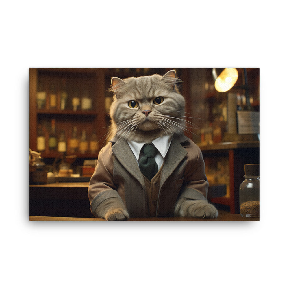 Scottish Fold Pharmacist Canvas - PosterfyAI.com