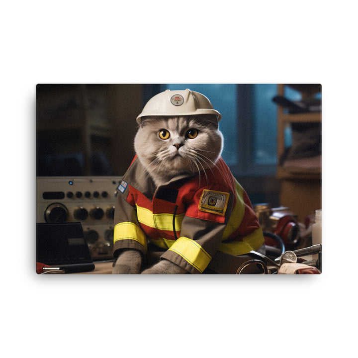 Scottish Fold Paramedic Canvas - PosterfyAI.com