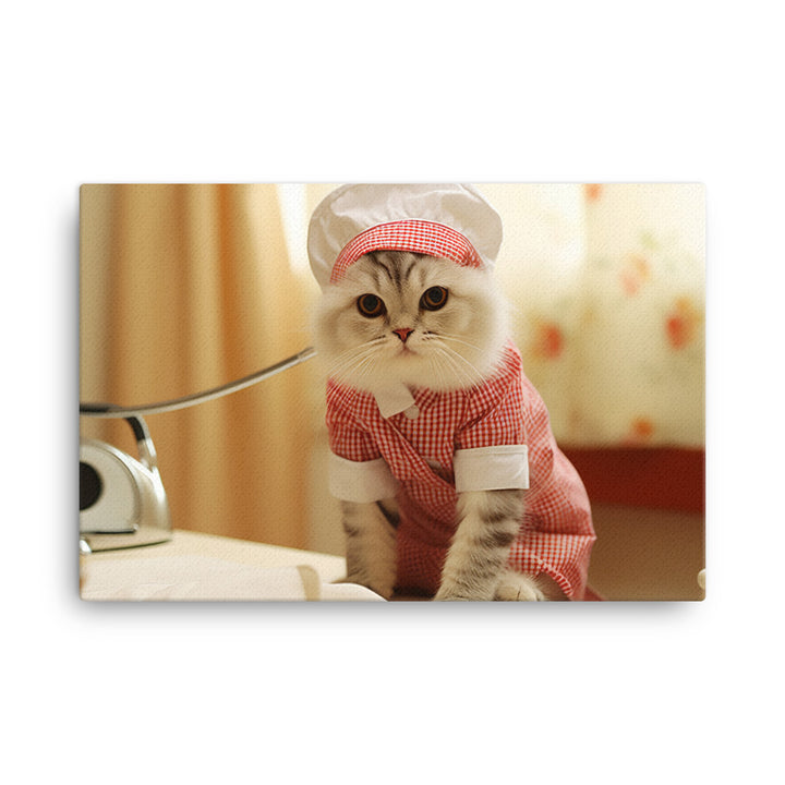 Scottish Fold Nurse Canvas - PosterfyAI.com