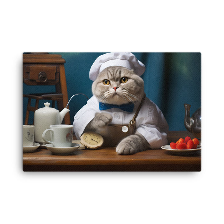 Scottish Fold Nurse Canvas - PosterfyAI.com