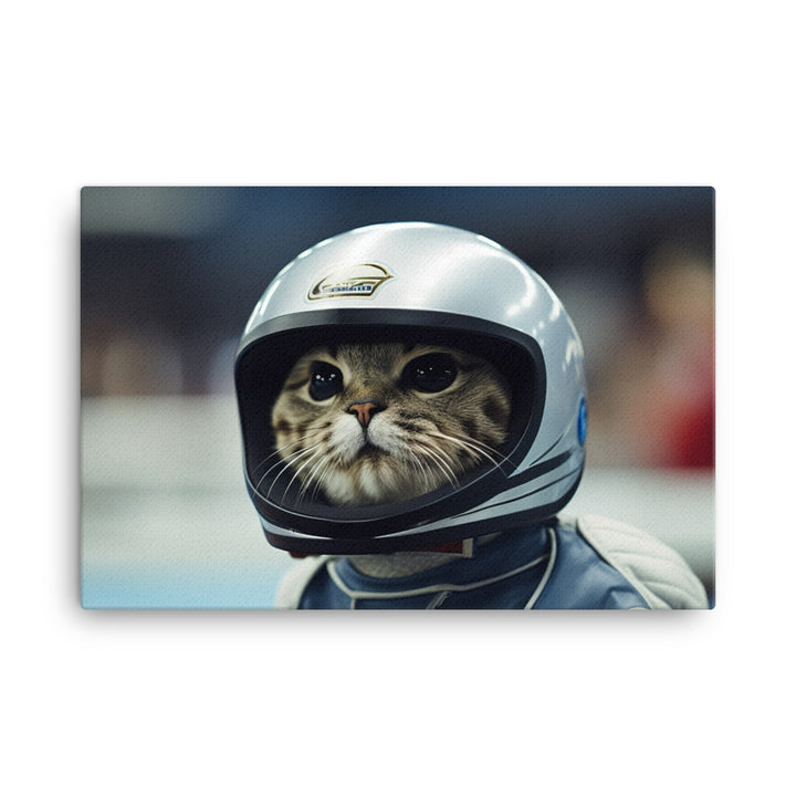 Scottish Fold Motorsport Athlete Canvas - PosterfyAI.com