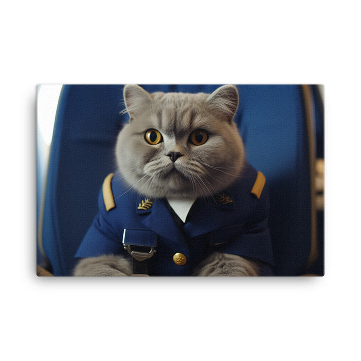 Scottish Fold Cabin Crew Canvas - PosterfyAI.com