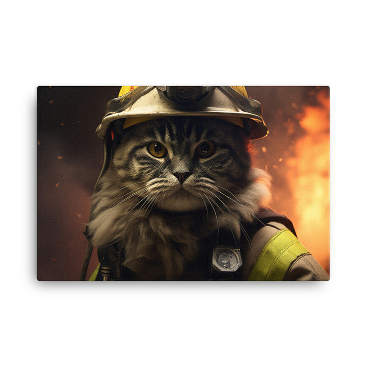 Persian Firefighter Canvas - PosterfyAI.com