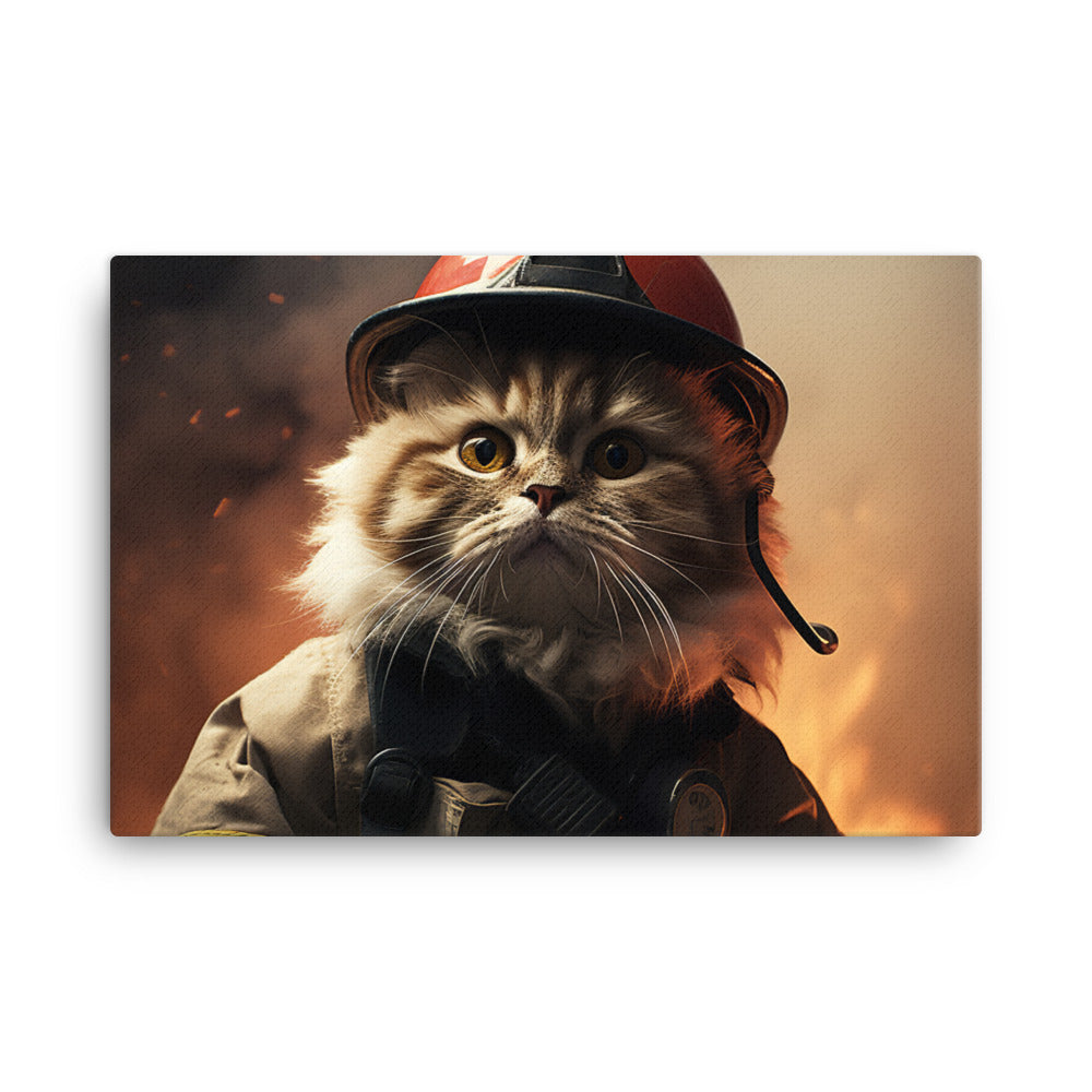 Persian Firefighter Canvas - PosterfyAI.com