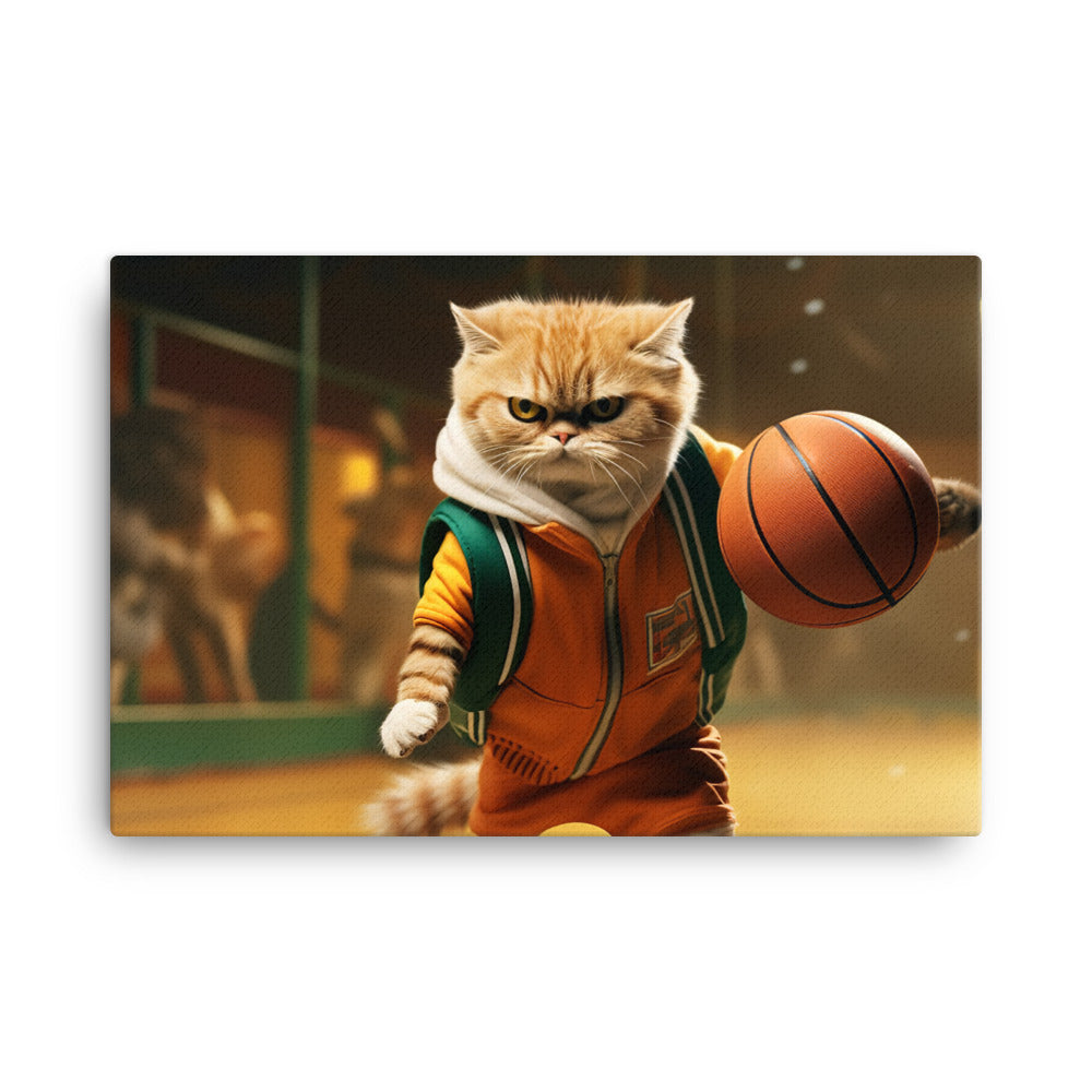 Persian Basketball Player Canvas - PosterfyAI.com