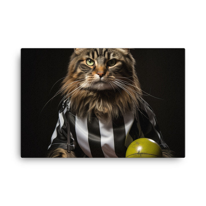 Maine Coon Referee Canvas - PosterfyAI.com