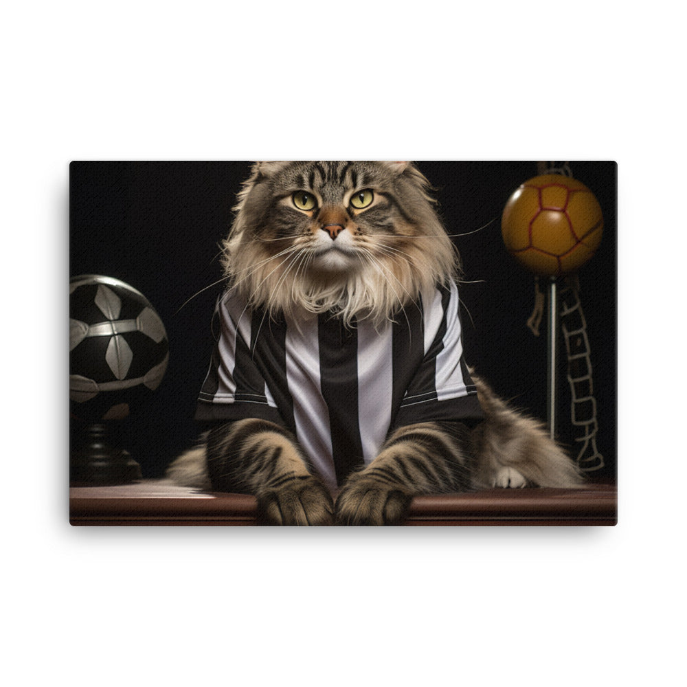 Maine Coon Referee Canvas - PosterfyAI.com