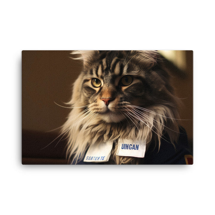 Maine Coon Mail Carrier Canvas - PosterfyAI.com