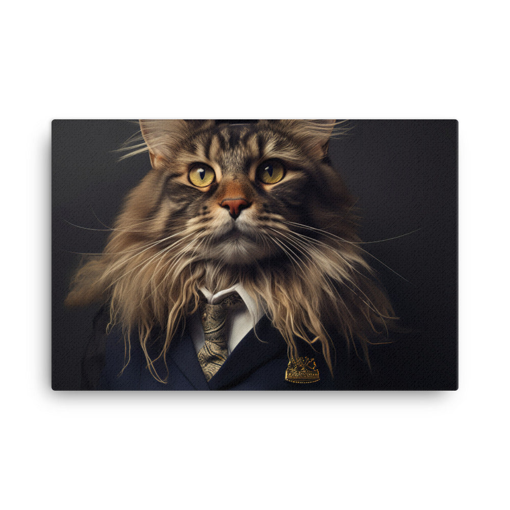 Maine Coon Cabin Crew Canvas - PosterfyAI.com