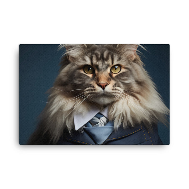 Maine Coon Cabin Crew Canvas - PosterfyAI.com