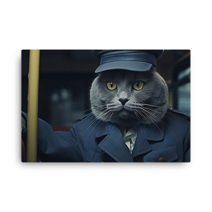 Russian Blue Transit Operator Canvas - PosterfyAI.com