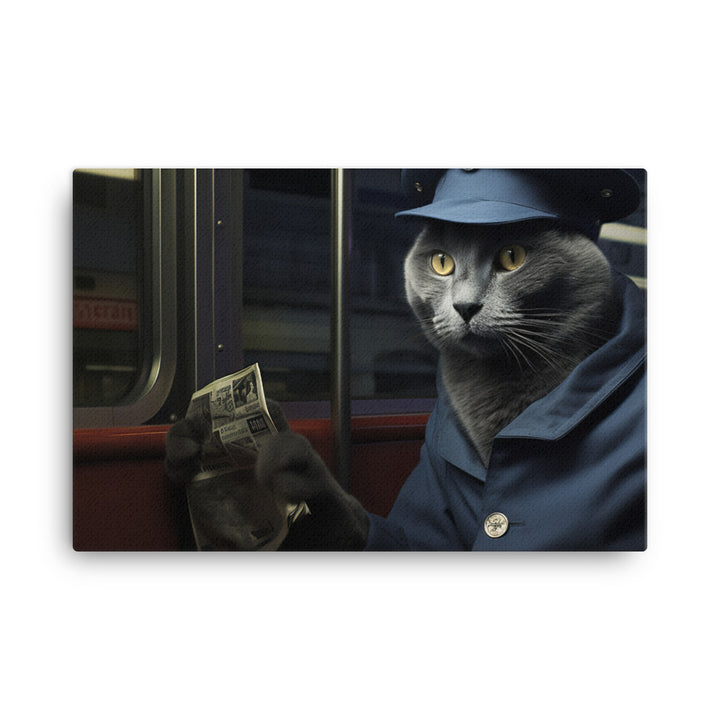 Russian Blue Transit Operator Canvas - PosterfyAI.com