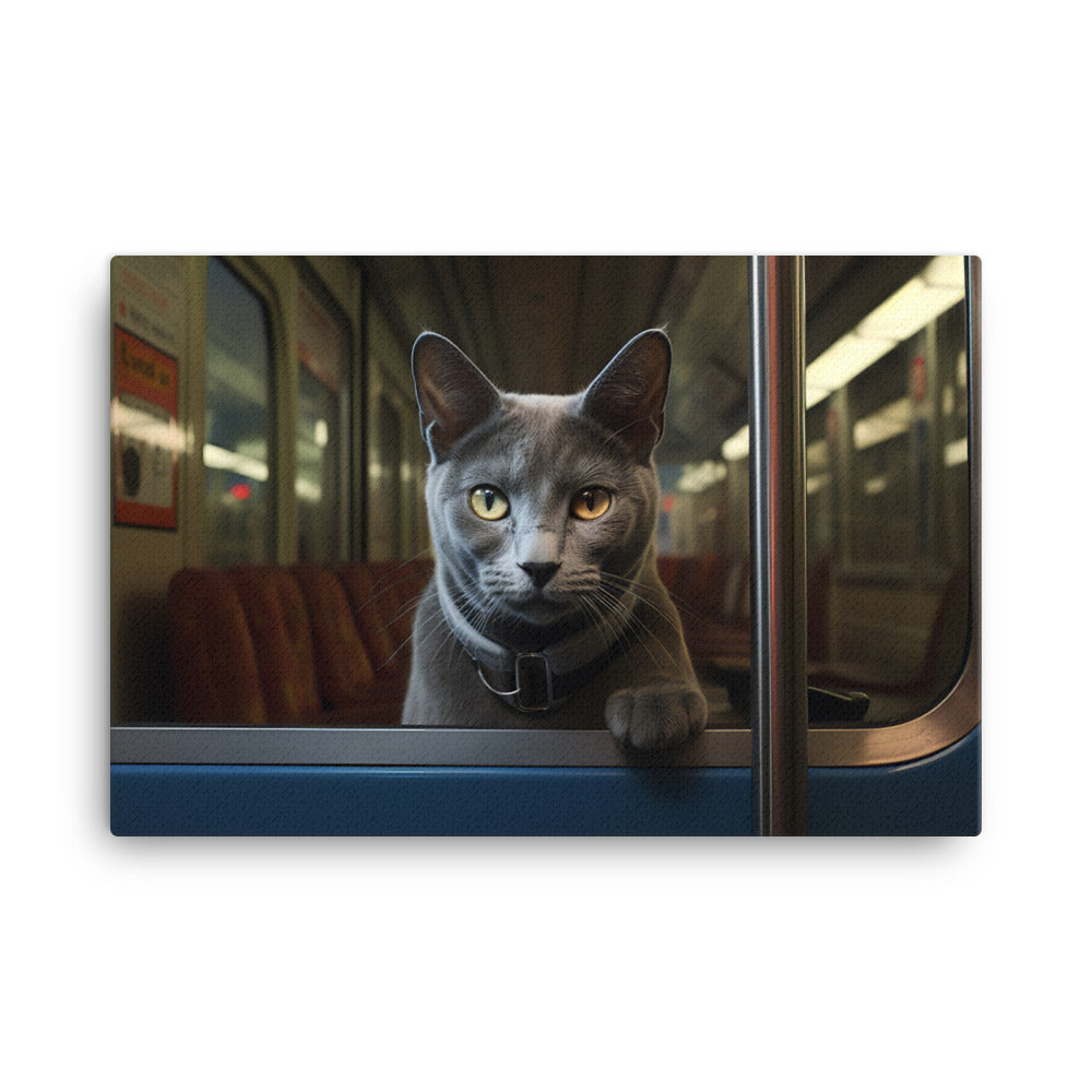 Russian Blue Transit Operator Canvas - PosterfyAI.com