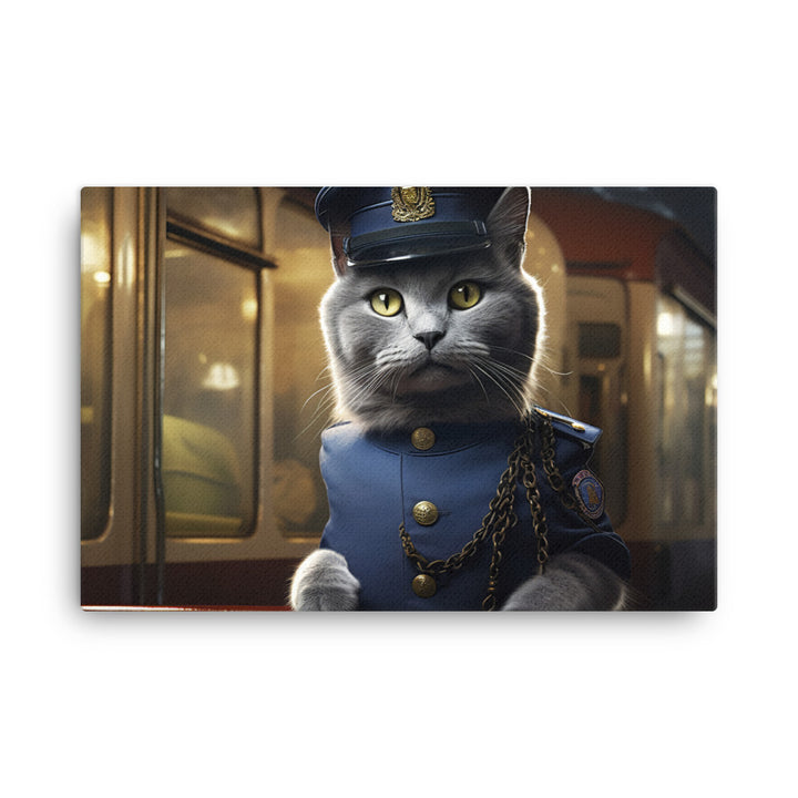 Russian Blue Transit Operator Canvas - PosterfyAI.com