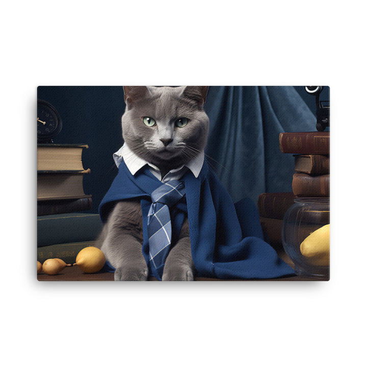 Russian Blue Student Canvas - PosterfyAI.com