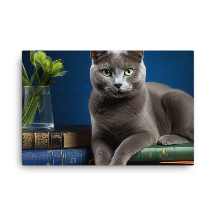 Russian Blue Student Canvas - PosterfyAI.com