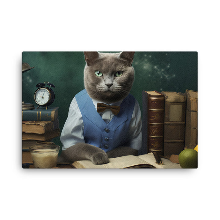 Russian Blue Student Canvas - PosterfyAI.com