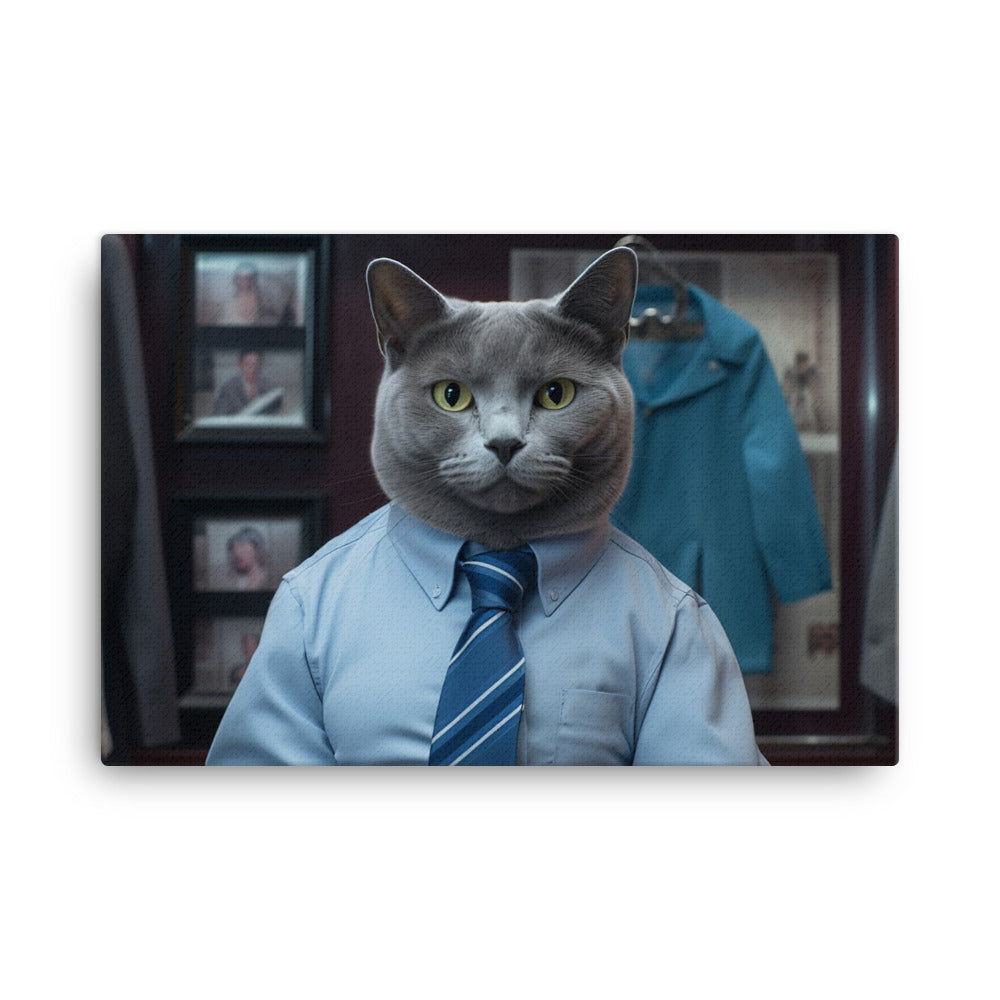 Russian Blue Sales Consultant Canvas - PosterfyAI.com