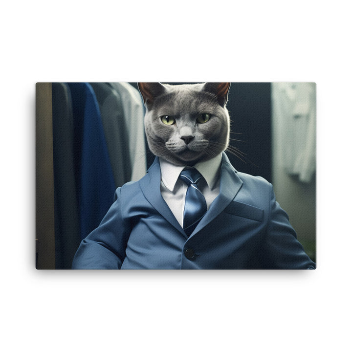 Russian Blue Sales Consultant Canvas - PosterfyAI.com