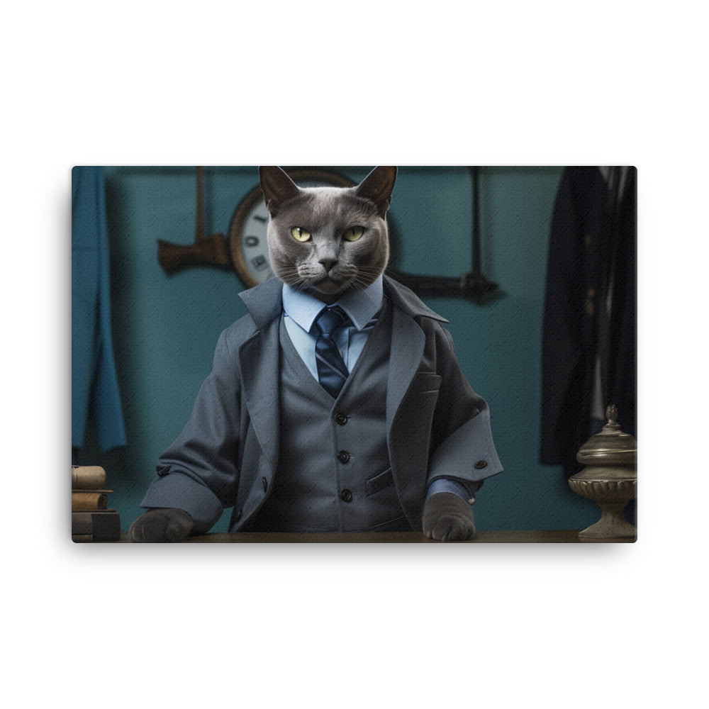 Russian Blue Sales Consultant Canvas - PosterfyAI.com