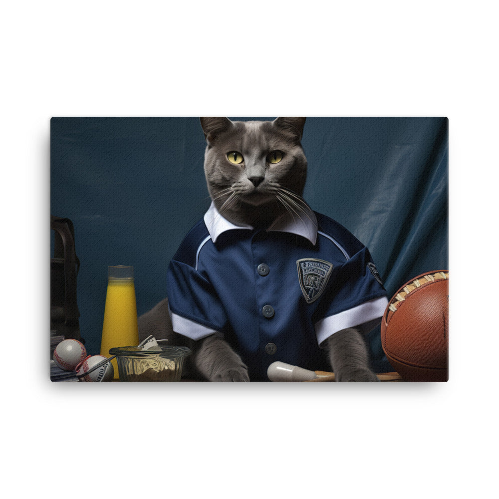 Russian Blue Referee Canvas - PosterfyAI.com