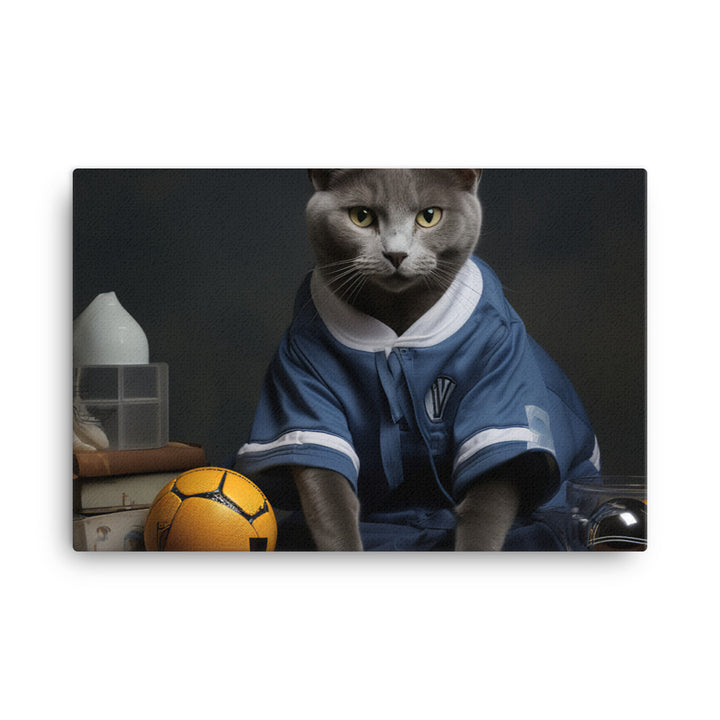 Russian Blue Referee Canvas - PosterfyAI.com