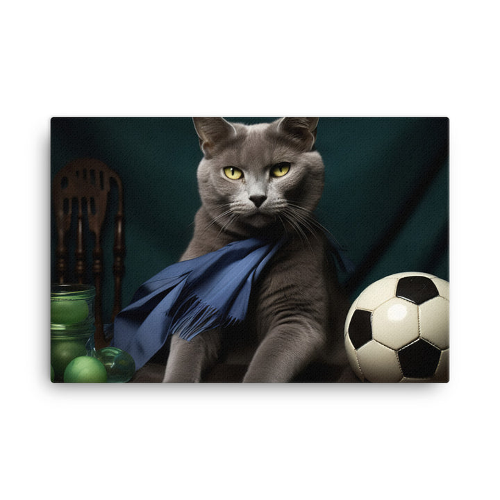 Russian Blue Referee Canvas - PosterfyAI.com