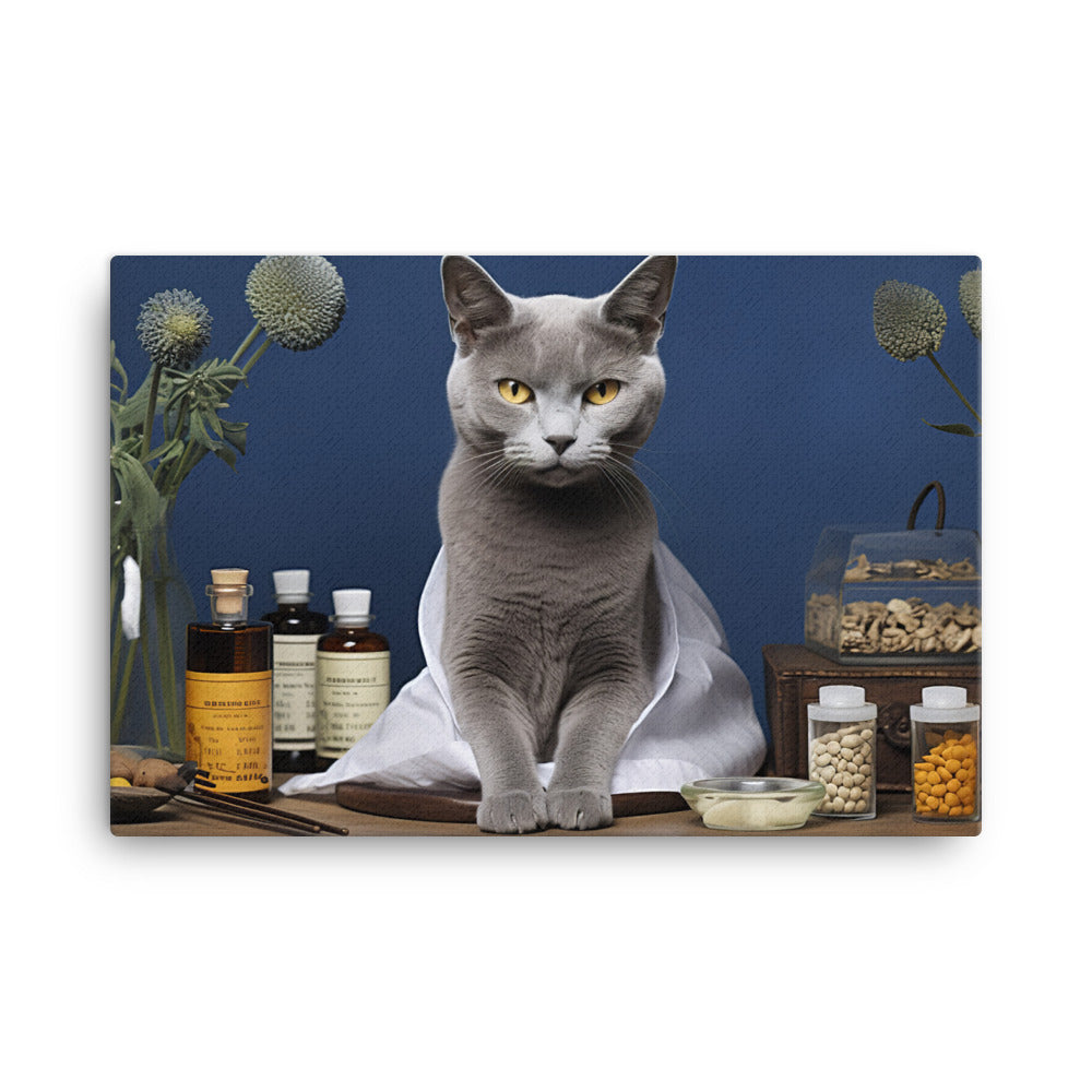 Russian Blue Pharmacist Canvas - PosterfyAI.com