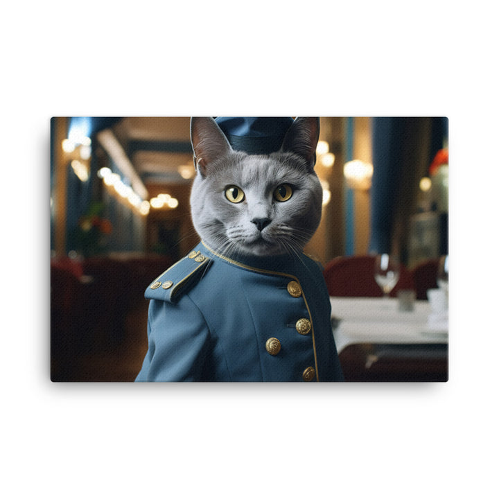 Russian Blue Hotel Staff Canvas - PosterfyAI.com