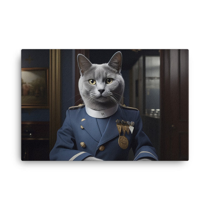 Russian Blue Hotel Staff Canvas - PosterfyAI.com