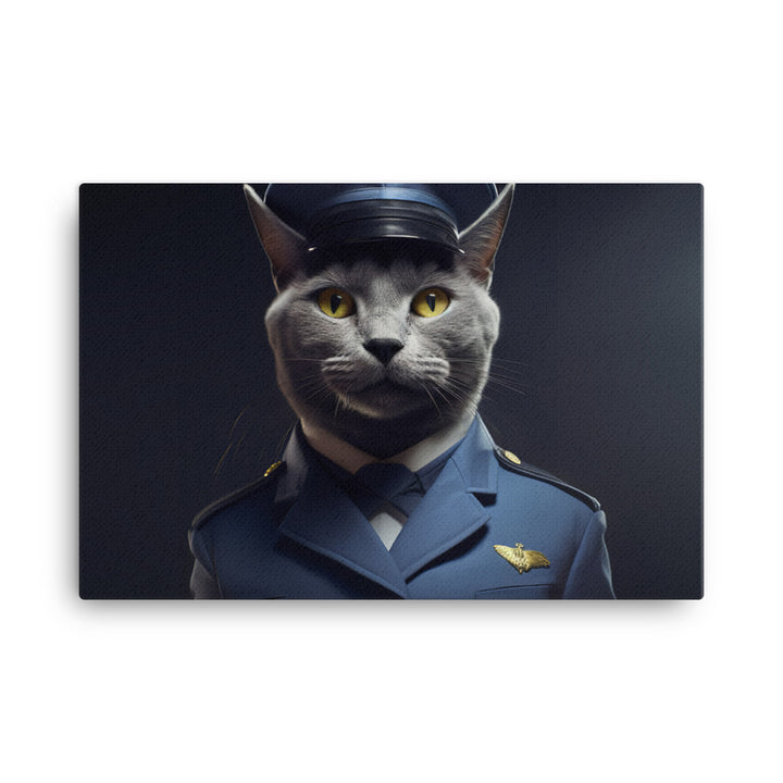 Russian Blue Cabin Crew Canvas - PosterfyAI.com