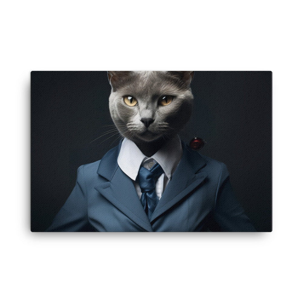 Russian Blue Cabin Crew Canvas - PosterfyAI.com