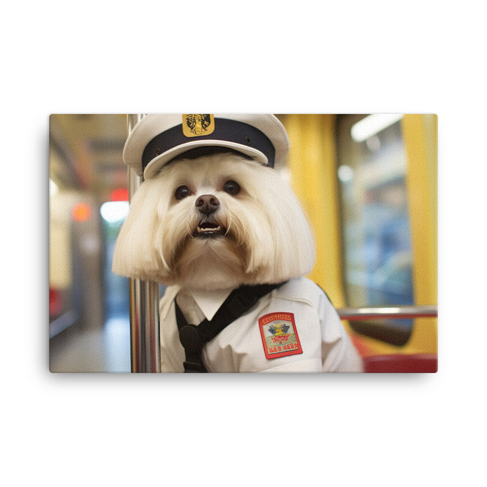 Lhasa Apso Transit Operator Canvas - PosterfyAI.com