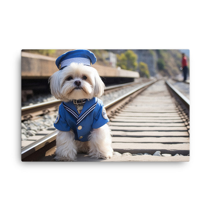 Lhasa Apso Transit Operator Canvas - PosterfyAI.com