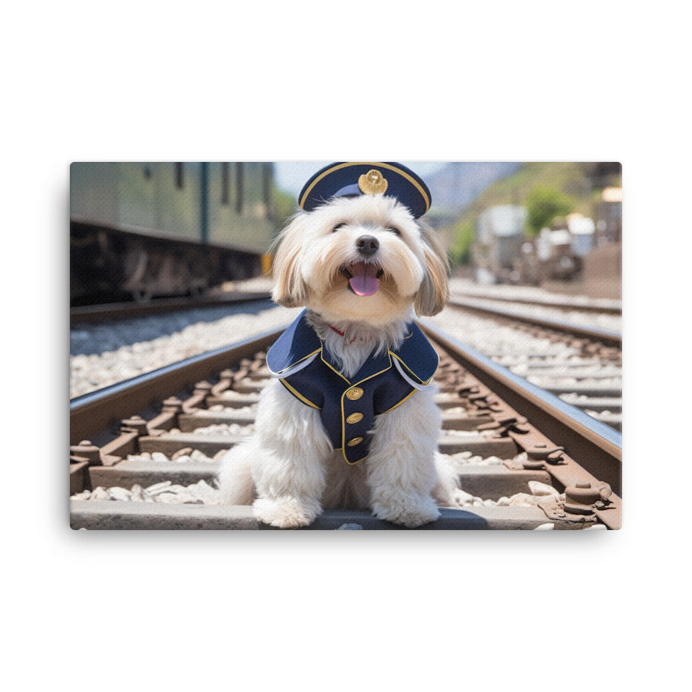 Lhasa Apso Transit Operator Canvas - PosterfyAI.com