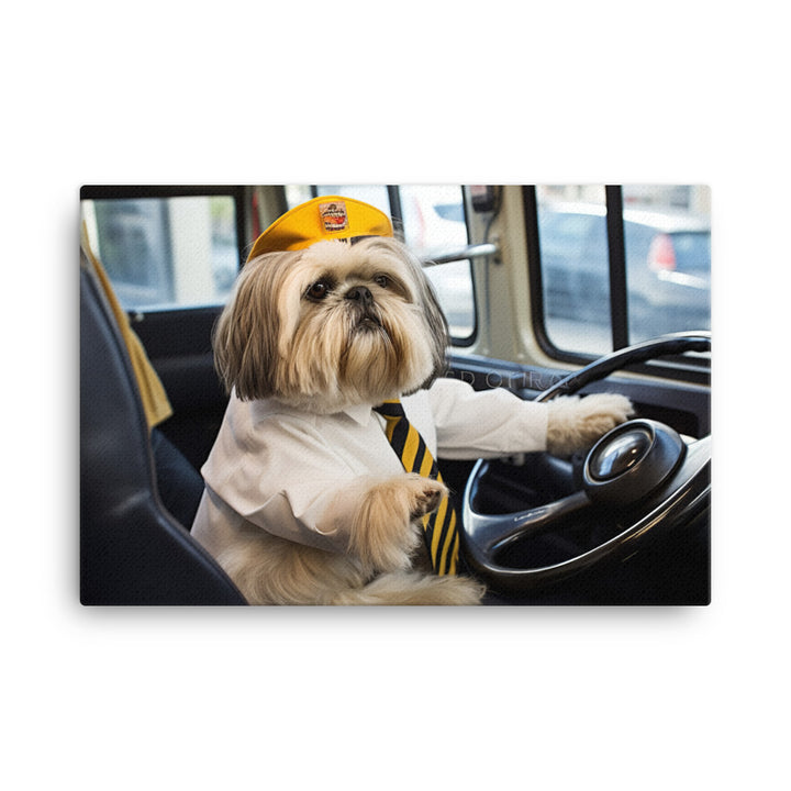 Lhasa Apso Transit Operator Canvas - PosterfyAI.com