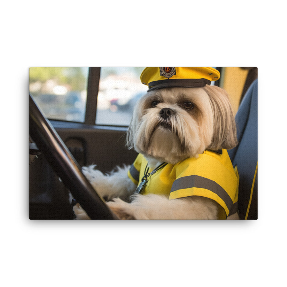 Lhasa Apso Transit Operator Canvas - PosterfyAI.com