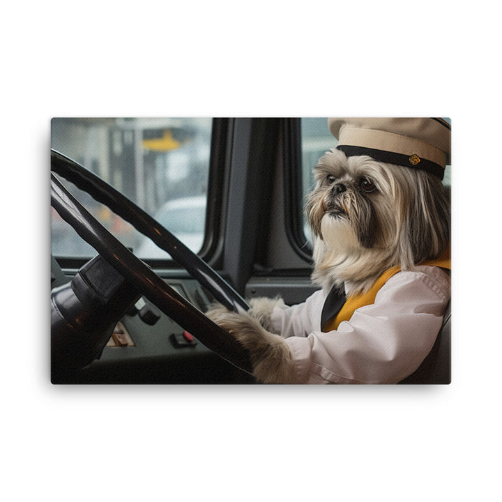 Lhasa Apso Transit Operator Canvas - PosterfyAI.com