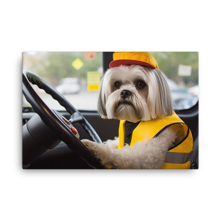 Lhasa Apso Transit Operator Canvas - PosterfyAI.com