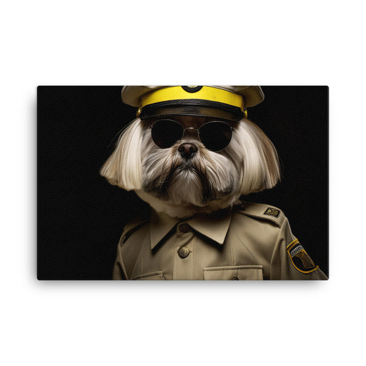 Lhasa Apso Security Officer Canvas - PosterfyAI.com