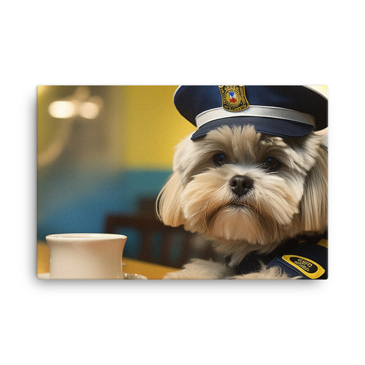 Lhasa Apso Security Officer Canvas - PosterfyAI.com