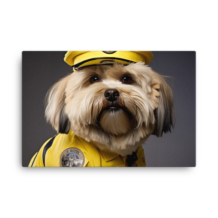 Lhasa Apso Security Officer Canvas - PosterfyAI.com