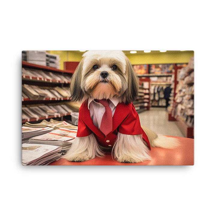 Lhasa Apso Sales Consultant Canvas - PosterfyAI.com