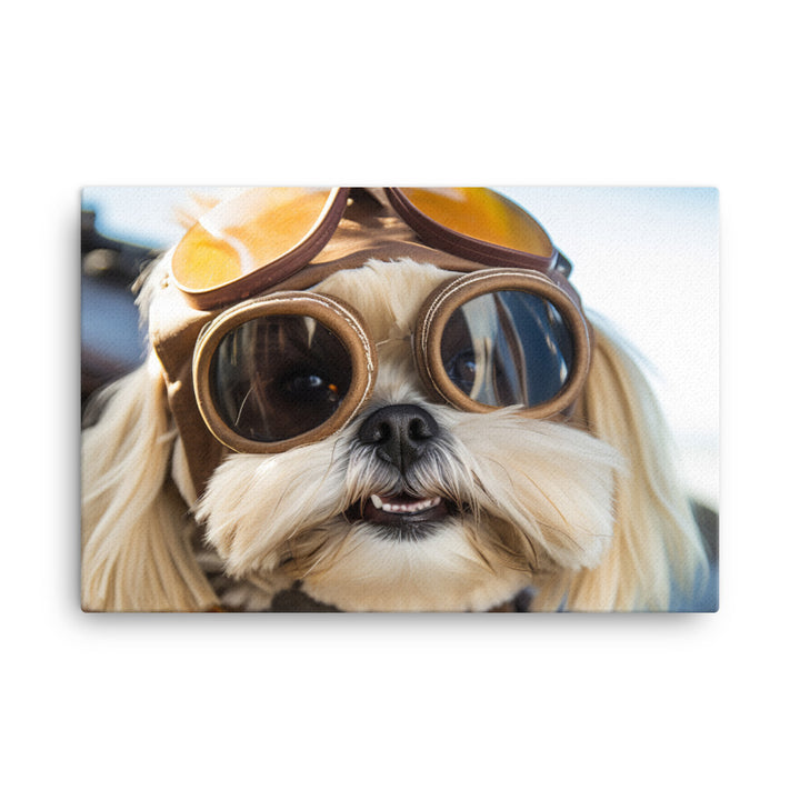 Lhasa Apso Pilot Canvas - PosterfyAI.com