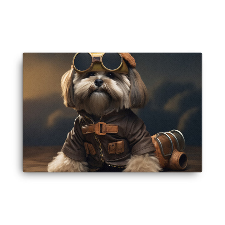 Lhasa Apso Pilot Canvas - PosterfyAI.com